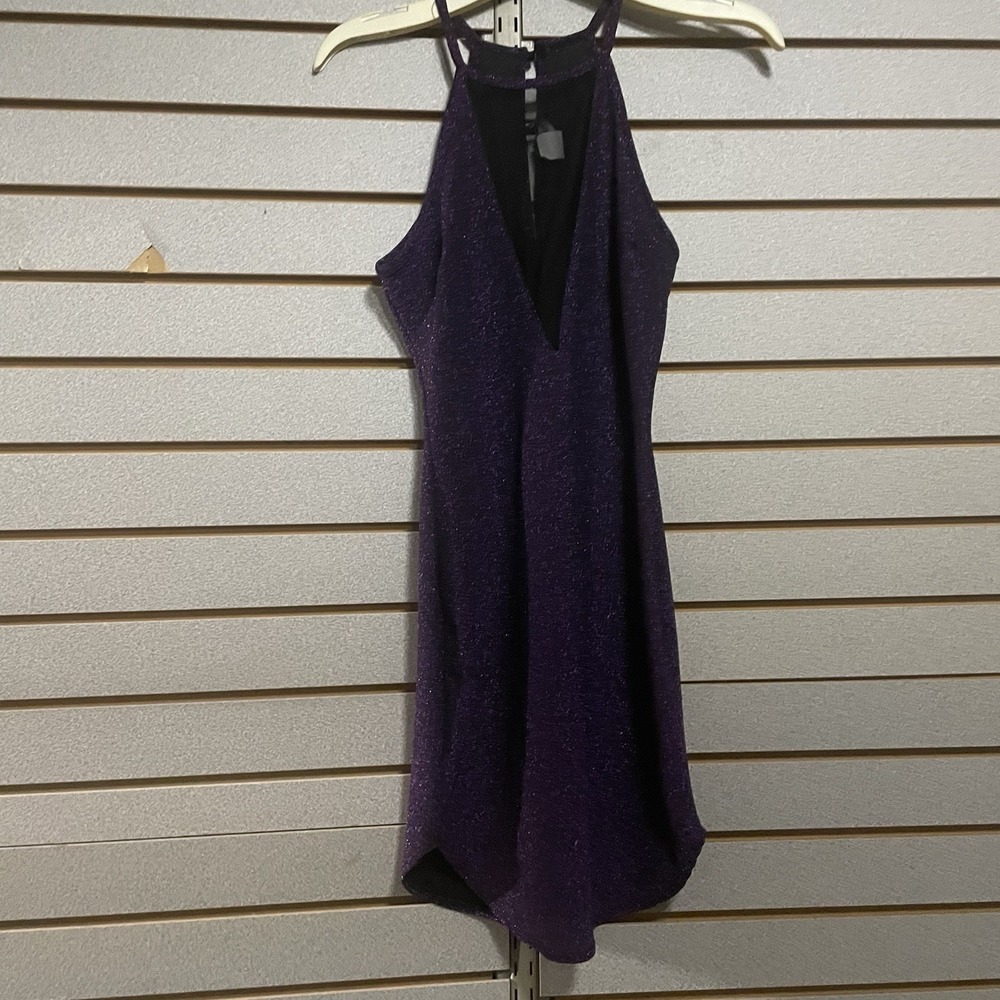 Kim Cine Women's Sz Small S Cocktail Purple Sparkly Dress Short Party‎